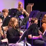 Members of the Soldotna High School Band rehearse on Oct. 11, 2022 at Soldotna High School in Soldotna Alaska. (Jake Dye/Peninsula Clarion)