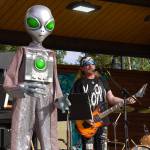 Scott Warner performs as part of Hot Mess at Soldotna Creek Park in Soldotna, Alaska, on Wednesday, Aug. 23, 2023. (Jake Dye/Peninsula Clarion)
