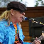 Bill Mabrey performs as part of Riverfront Gang at Soldotna Creek Park in Soldotna, Alaska, on Wednesday, Aug. 23, 2023. (Jake Dye/Peninsula Clarion)