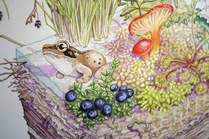 Jake Dye/Peninsula Clarion
Artwork by Kim McNett is displayed at the Kenai Art Center on Wednesday.