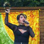 Ellie and the Echoes perform the last night of the Levitt AMP Soldotna Music Series at Soldotna Creek Park in Soldotna, Alaska, on Wednesday, Aug. 28, 2024. (Jake Dye/Peninsula Clarion)