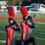 The Kenai Central High School Marching Band performs Snakes and Songbirds: The Music of the Hunger Games during the Kenai Marching Showcase at Ed Hollier Field in Kenai, Alaska, on Saturday, Sept. 21, 2024. (Jake Dye/Peninsula Clarion)
