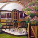 Artwork by Susie Scrivner for her exhibition, Portraits of the Kenai, fills the walls of the Kenai Art Center in Kenai, Alaska, on Thursday, Oct. 3, 2024. (Jake Dye/Peninsula Clarion)