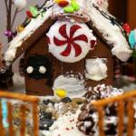 A gingerbread house constructed by Aurelia, 6, is displayed in the Kenai Chamber of Commerces 12th Annual Gingerbread House Contest at the Kenai Chamber of Commerce and Visitor Center in Kenai, Alaska, on Wednesday, Nov. 20, 2024. (Jake Dye/Peninsula Clarion)