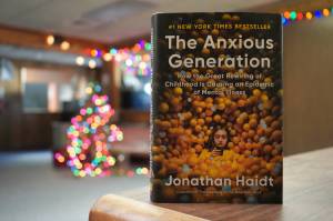 Jake Dye/Peninsula Clarion
A copy of The Anxious Generation: How the Great Rewiring of Childhood is Causing an Epidemic of Mental Illness rests on a desk in the Peninsula Clarion newsroom in Kenai, Alaska, on Tuesday, Jan. 7, 2025.