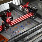 A laser cutter awaits a task in the shops at Nikiski Middle/High School in Nikiski, Alaska, on Tuesday, Feb. 12, 2025. (Jake Dye/Peninsula Clarion)