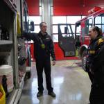 Fire Marshal Jeremy Hamilton gives a tour to students during Job Shadow Day at Kenai Fire Department in Kenai, Alaska, on Wednesday, Feb. 19, 2025. (Roddy Craig/Peninsula Clarion)