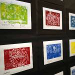 Artwork by Soldotna Elementary School students is displayed during an art show and music fundraiser at Soldotna Elementary School in Soldotna, Alaska, on Thursday, Feb. 27, 2025. (Jake Dye/Peninsula Clarion)