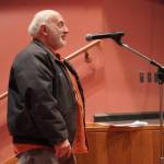 Bruce Jaffa, a Moose Pass resident, speaks during a meeting of the Kenai Peninsula Borough School Districts Board of Education in Homer, Alaska, on Monday, March 3, 2025. (Jake Dye/Peninsula Clarion)