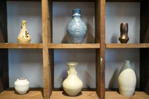 Artwork by Daisy Jeffords and Morgan Chamberlain is displayed as part of Secret Garden during an opening reception at the Kenai Art Center in Kenai, Alaska, on Friday, March 7, 2025. (Jake Dye/Peninsula Clarion)