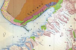 This excerpt from a 1916 U.S. Department of Agriculture map shows Kachemak Bay and vicinity less than 20 years after the arrival of the Kings County Mining Company.