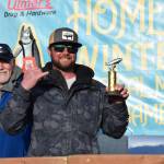 Jace Power poses with his fourth-place trophy during the 2025 Homer Winter King Salmon Tournament on Saturday, March 22, 2025, at the Deep Water Dock on the Homer Spit in Homer, Alaska. (Delcenia Cosman/Homer News)