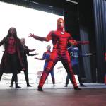Diamond Dance Project rehearses "Academy of Heroes" at Kenai Central High School in Kenai, Alaska, on Wednesday, April 2, 2025. (Jake Dye/Peninsula Clarion)