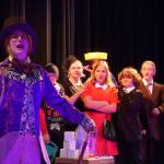 The cast of Seward High School Theatre Collectives Charlie and the Chocolate Factory rehearse on Thursday, April 3, 2025. (Jake Dye/Peninsula Clarion)