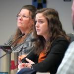 Soldotna Parks and Recreation Assistant Director Makai-Lynn Randall speaks during a Soldotna City Council work session on the Soldotna Field House in Soldotna, Alaska, on Wednesday, April 9, 2025. (Jake Dye/Peninsula Clarion)
