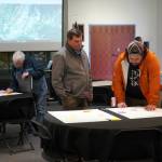 Kenai Vice Mayor Henry Knackstedt and Kenai City Council member Sovala Kisena share thoughts on Kenais parks and recreation facilities and programs during the kickoff for a development of a parks and recreation master plan in Kenai, Alaska, on Tuesday, April 29, 2025. (Jake Dye/Peninsula Clarion)