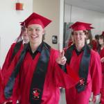 Students process into the Kenai Central High School graduation ceremony in Kenai, Alaska, on Tuesday, May 20, 2025. (Jake Dye/Peninsula Clarion)