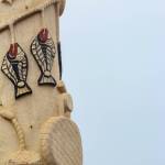 The Fishermans Honor Totem Pole is unveiled in Hoonah on Friday, May 30, 2025. (Jasz Garrett / Juneau Empire)