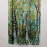 Lady of the Forest I is a painting by Shari Osti Chamberlin on display through the month of June at Grace Ridge Brewing in Homer, Alaska. Photo provided by Grace Ridge Brewing