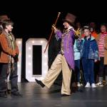 The cast of Seward High School Theatre Collectives Charlie and the Chocolate Factory rehearse on Thursday, April 3, 2025. (Jake Dye/Peninsula Clarion)