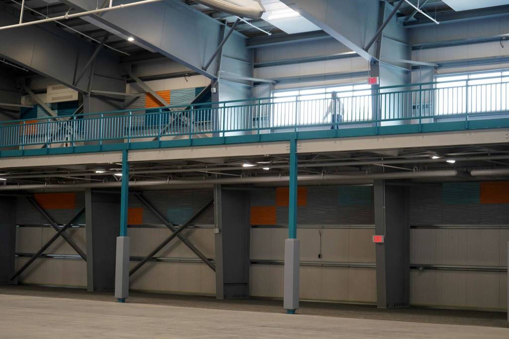 The Soldotna Field House in Soldotna, Alaska, is showcased to the Soldotna Chamber of Commerce on Wednesday, June 25, 2025. (Jake Dye/Peninsula Clarion)