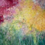 Summer Bliss is a mixed media piece by Ingrid McKinstry on display in her exhibit at Fireweed Gallery. Photo provided by Ingrid McKinstry