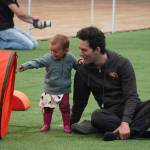 Children and families tour the Soldotna Field House during its grand opening in Soldotna, Alaska, on Saturday, Aug. 16, 2025. (Jake Dye/Peninsula Clarion)