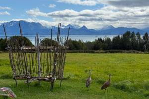 The beginning of this year's Burning Basket on Monday, Aug. 25, 2025. (Chloe Pleznac/Homer News)