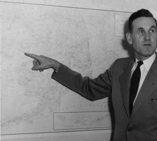Photo courtesy of Alaska Digital Archives
Harold Pomeroy was the director of Alaskas Territorial Civil Defense before becoming the first executive of the Kenai Peninsula Borough in 1964.