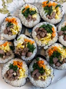 Bulgogi kimbap is a favorite lunchtime staple and easy travel meal. Photo by Tressa Dale/Peninsula Clarion