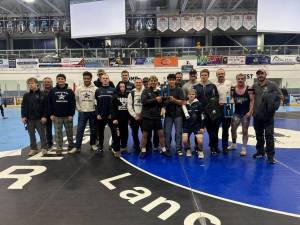 Soldotna High School wrestlers won six individual championships during the Lancer Smith Memorial wrestling tournament in Wasilla Nov. 14-15. Photo courtesy of SoHi Stars Wrestling on Facebook
