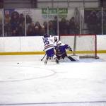 Photo courtesy Christopher Kincaid/RCKincaidPhoto
Junior Cohen Boyd takes a shot against the Kodiak goalie during the End of the Road Shootout, held Nov. 20-22 at Kevin Bell Arena.