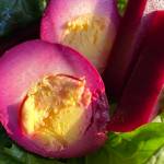 Served together on a bed of greens, these pickled eggs and beets make a light but cheerful lunch. Photo by Tressa Dale/Peninsula Clarion