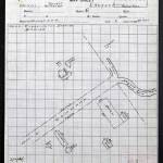 Map from U.S. Forest Service files
Forest ranger Keith McCullagh drew this map of the Kenai Station grounds in April 1913. The area marked ROADWAY is the approximate location today of Overland Avenue.