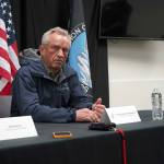 Robert F. Kennedy Jr., U.S. secretary of health and human services, speaks during a press conference at the Denaina Wellness Center in Kenai, Alaska, on Thursday, Aug. 7, 2025. (Jake Dye/Peninsula Clarion)