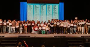Juniors who earned honor roll distinction during the first semester of the 2025-2026 school year at Soldotna High School were recognized during an assembly in the school’s auditorium on Jan. 14, 2026. Photo courtesy of Tabitha Blades, Soldotna High School
