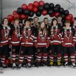 Senior Juneau-Douglas High School: Yadaa.at Kalé hockey players were recognized at the Treadwell Arena on Friday, Jan. 23, 2026 before the Crimson Bears faced the Homer High School Mariners. Head coach Matt Boline and assistant coaches Mike Bovitz, Luke Adams, Jason Kohlase and Dave Kovach honored 11 seniors. (Chloe Anderson / Juneau Empire)