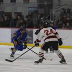 JDHS senior Isaac Phelps guards Mariners freshman Cameron Fox in front of a packed Treadwell Arena in Juneau on Friday, Jan. 23.<ins>, 2026</ins>