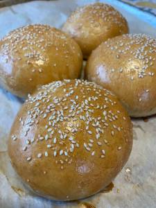 Sesame seed buns made from scratch elevate a meal. Photo by Tressa Dale/Peninsula Clarion