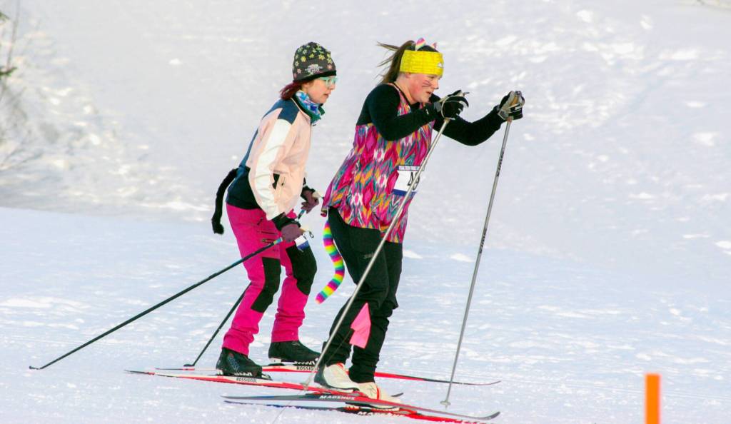 Costumed skiers participate in the 20th annual Ski for Women on Sunday<ins>, Feb. 8, 2026</ins>, at Tsalteshi Trails in Soldotna<ins>, Alaska</ins>. Photo courtesy Erin Thompson