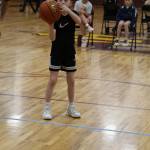 Laila Taylor prepares to shoot a free throw during the Elks National Hoop Shoot semi-finals in Nampa, Idaho on March 15, 2025. (Photo provided by Amber Rouswell)